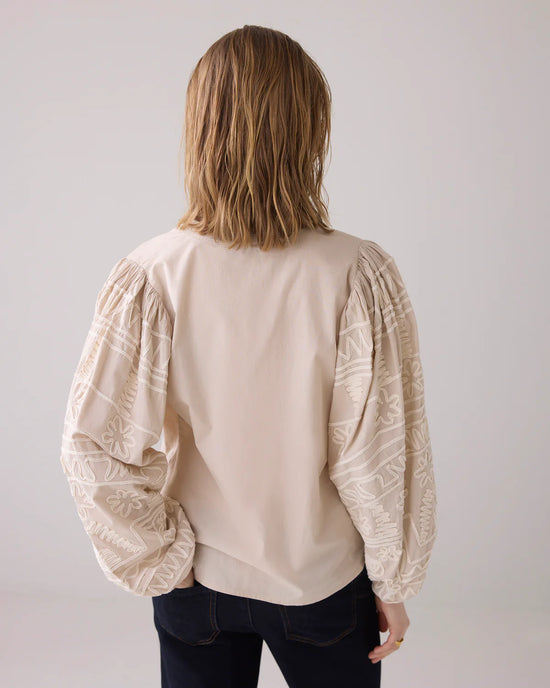 Summum Woman BLOUSE WITH EMBROIDERED SLEEVES