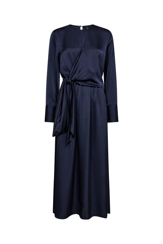 Pieszak PD-Iris Satin Dress - Deep Navy Blue