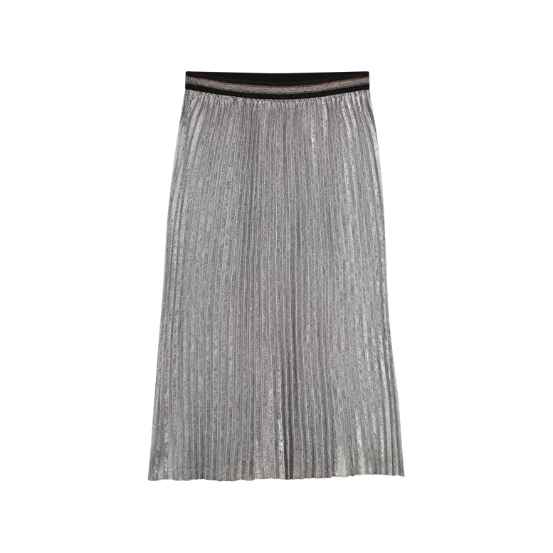 Summum Woman SILVER PLISSÉ SKIRT