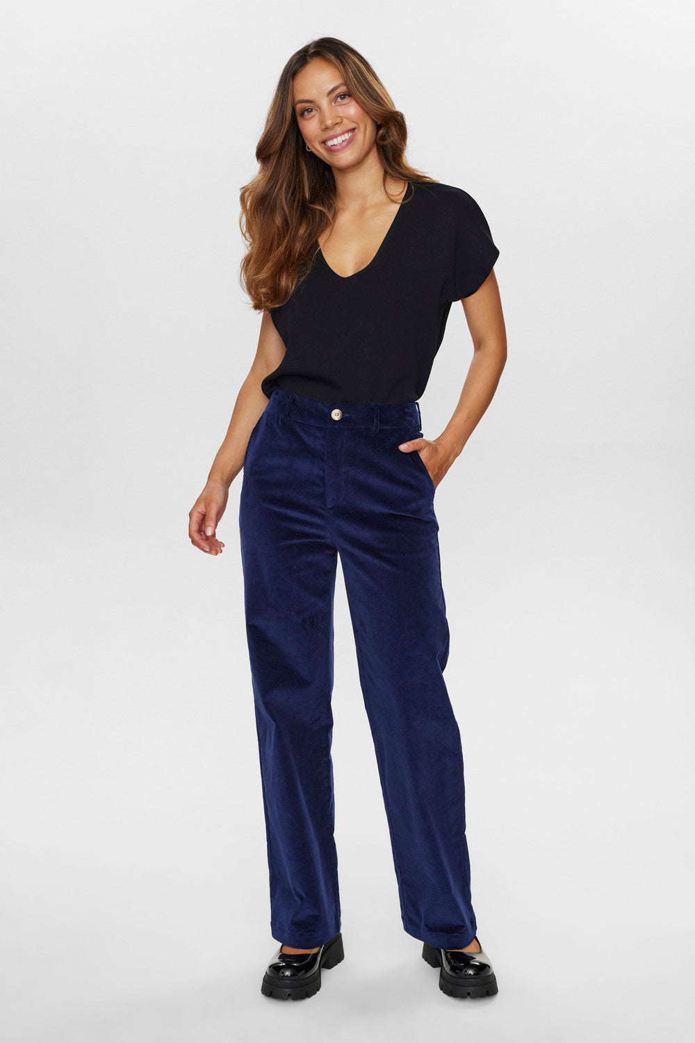 Numph NUJOANNA PANTS - Dress Blues