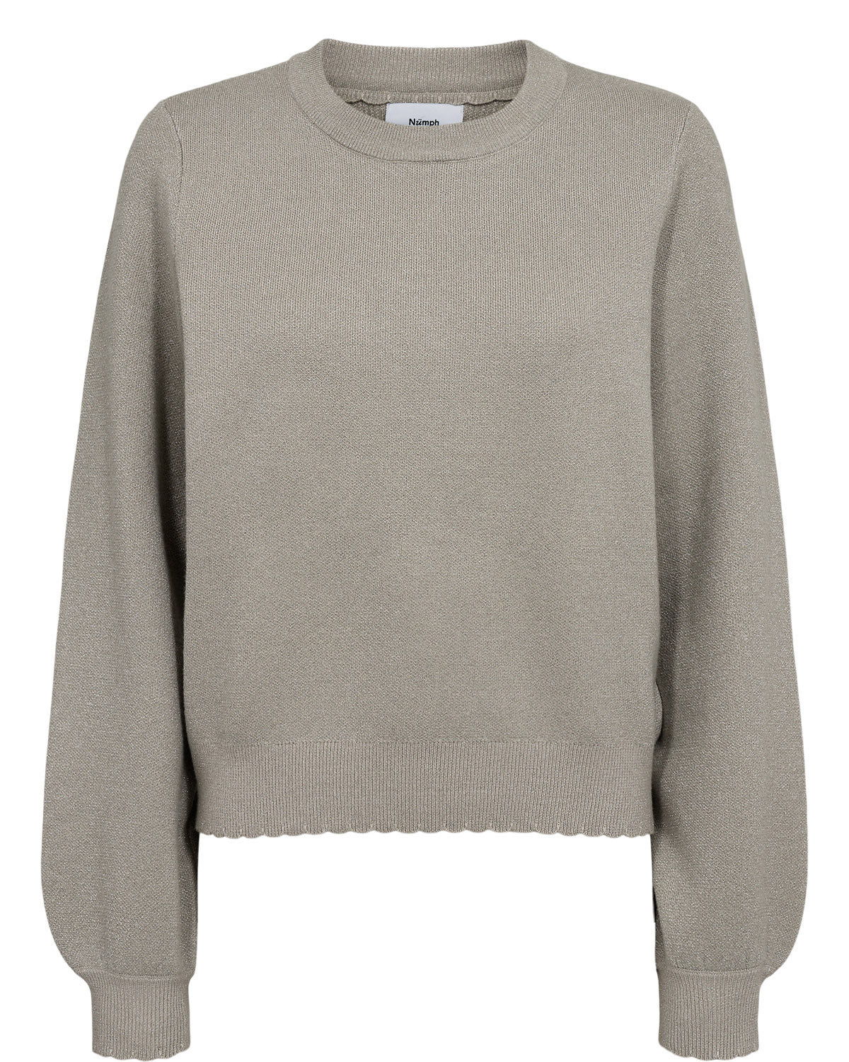 Numph NUBIR SOLID PULLOVER Grey