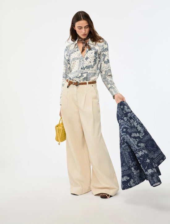 I Blue STRAIGHT-FIT SHIRT Ivory