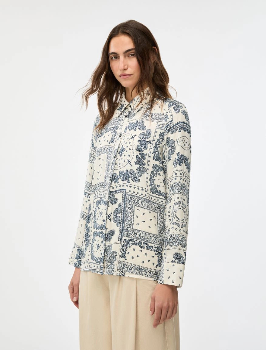 I Blue STRAIGHT-FIT SHIRT Ivory