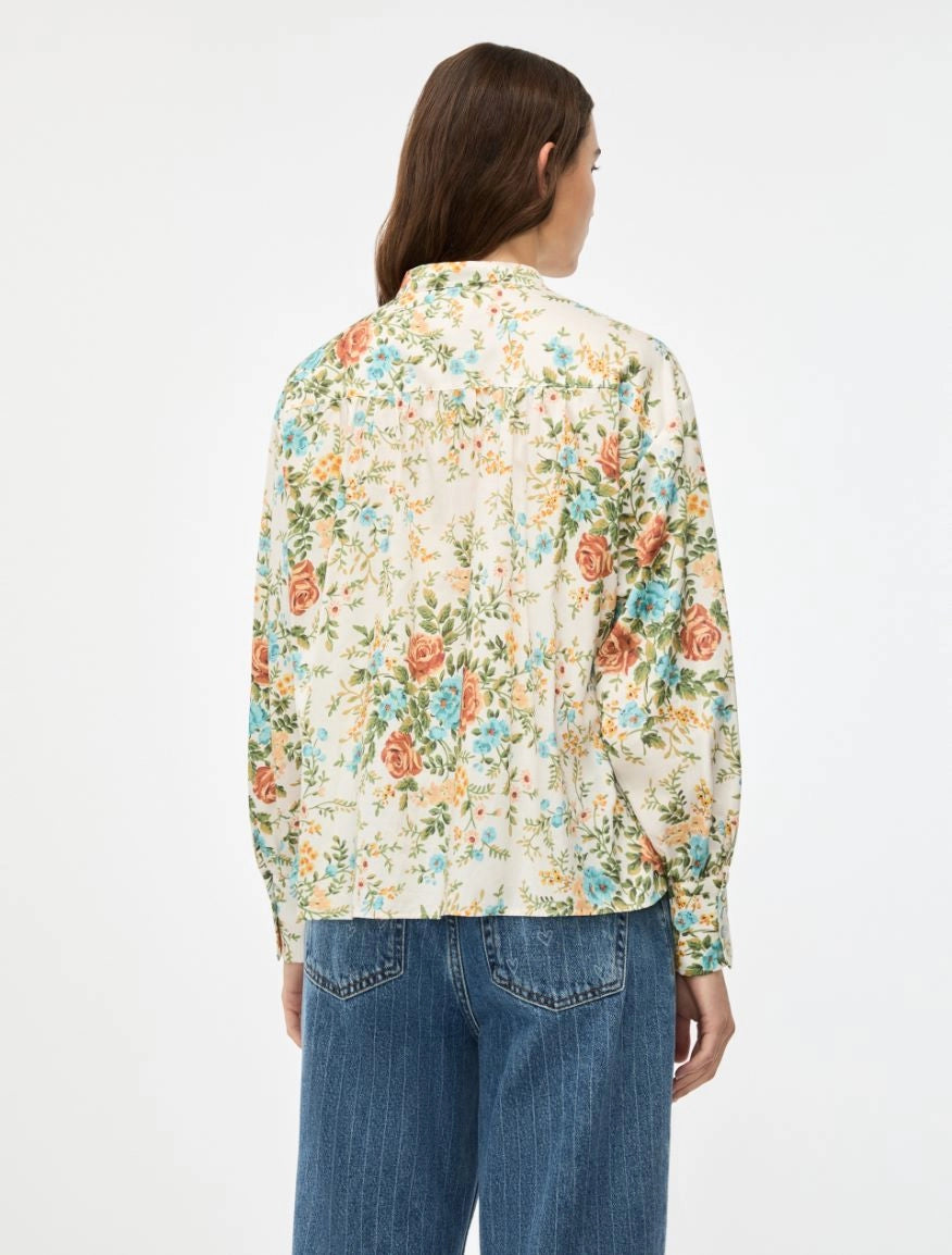 I Blue PRINTED SHIRT Cream