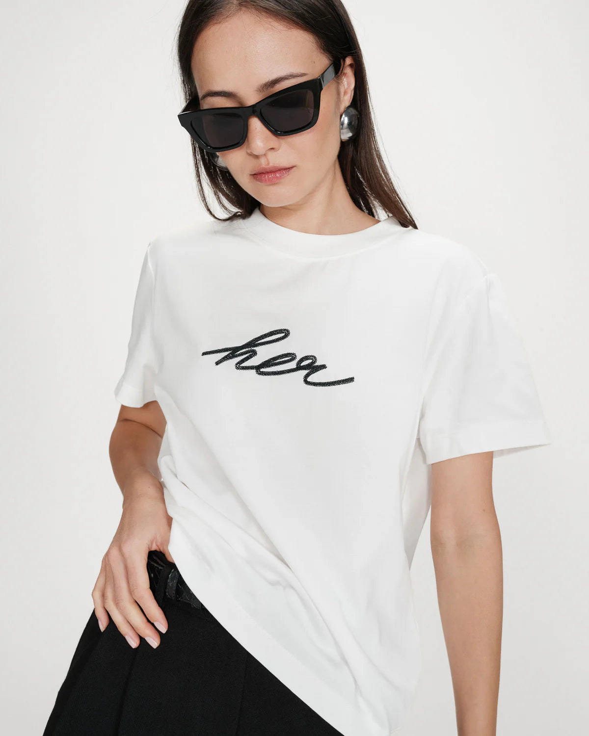 Grace And Mila EMBROIDERED T-SHIRT IVOIRE VANDERS