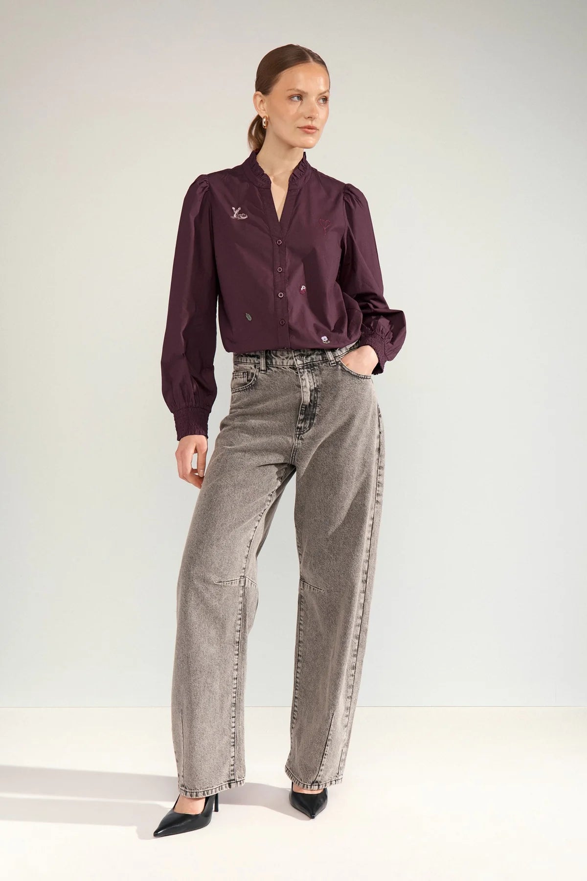 Numph NUTENJA V-NECK SHIRT - Fig