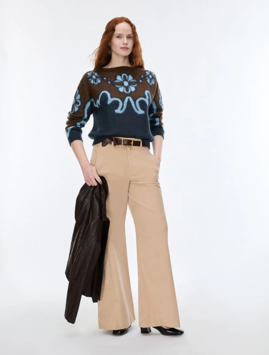 I Blue INTARSIA JUMPER NAVY