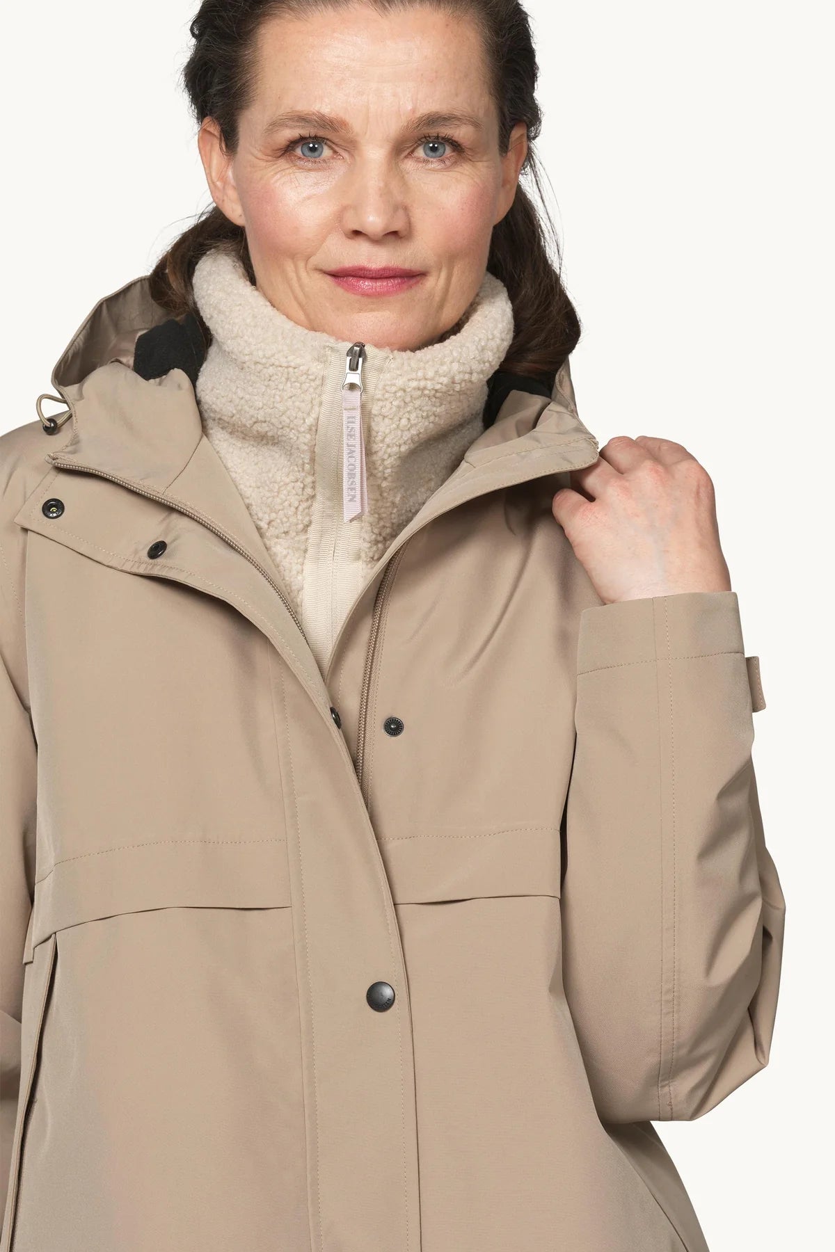 Ilse Jacobsen PADDED RAINCOAT - GREIGE