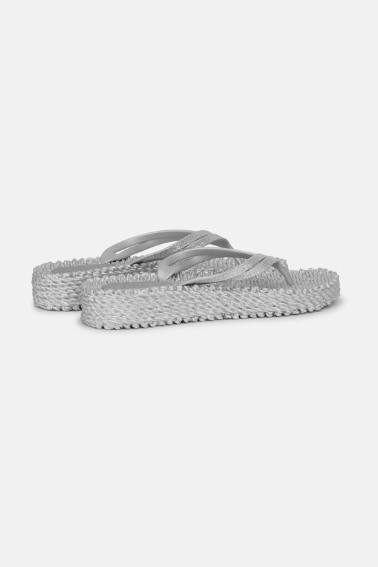 Ilse Jacobsen Platform Flip-flops Glitter - Silver
