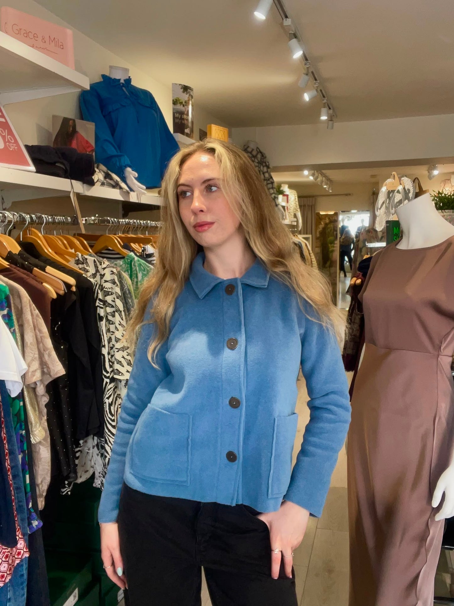 Henriette Steffensen JACKET Dustyblue