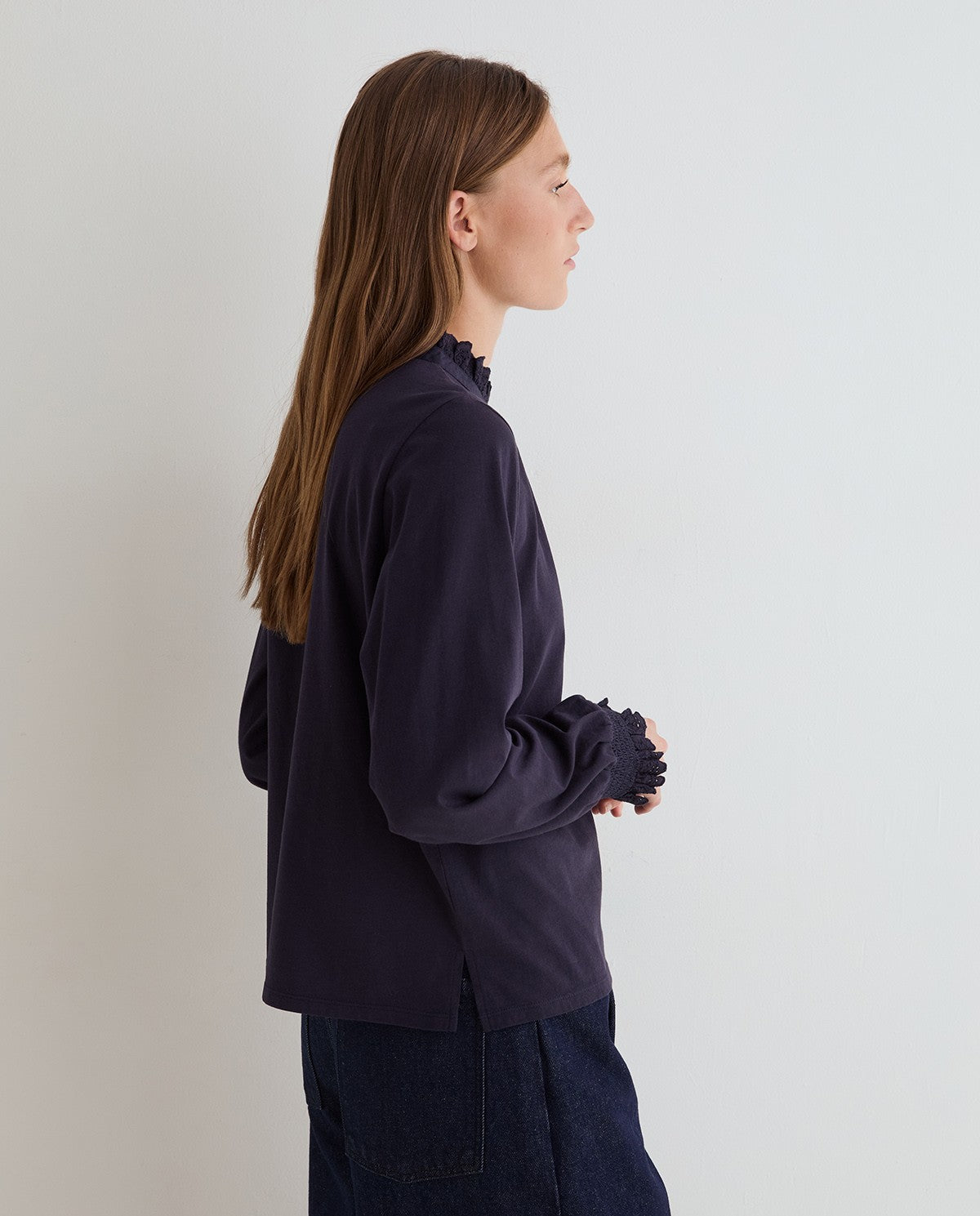 Yerse ROMANTIC SHIRT Navy