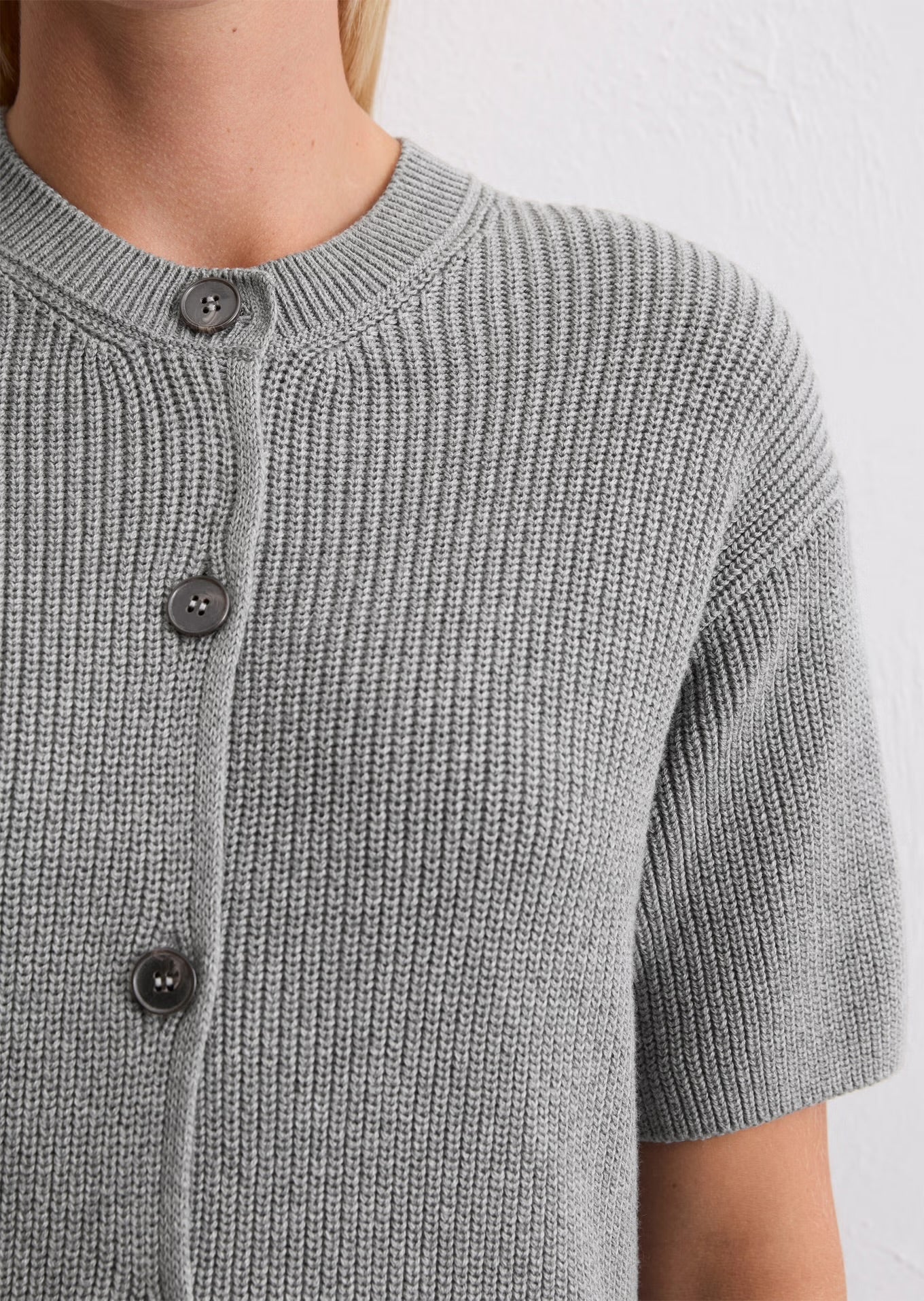 Marc O Polo SHORT SLEEVE CARDIGAN LOOSE MADE FROM HEAVY WEIGHT COTTON