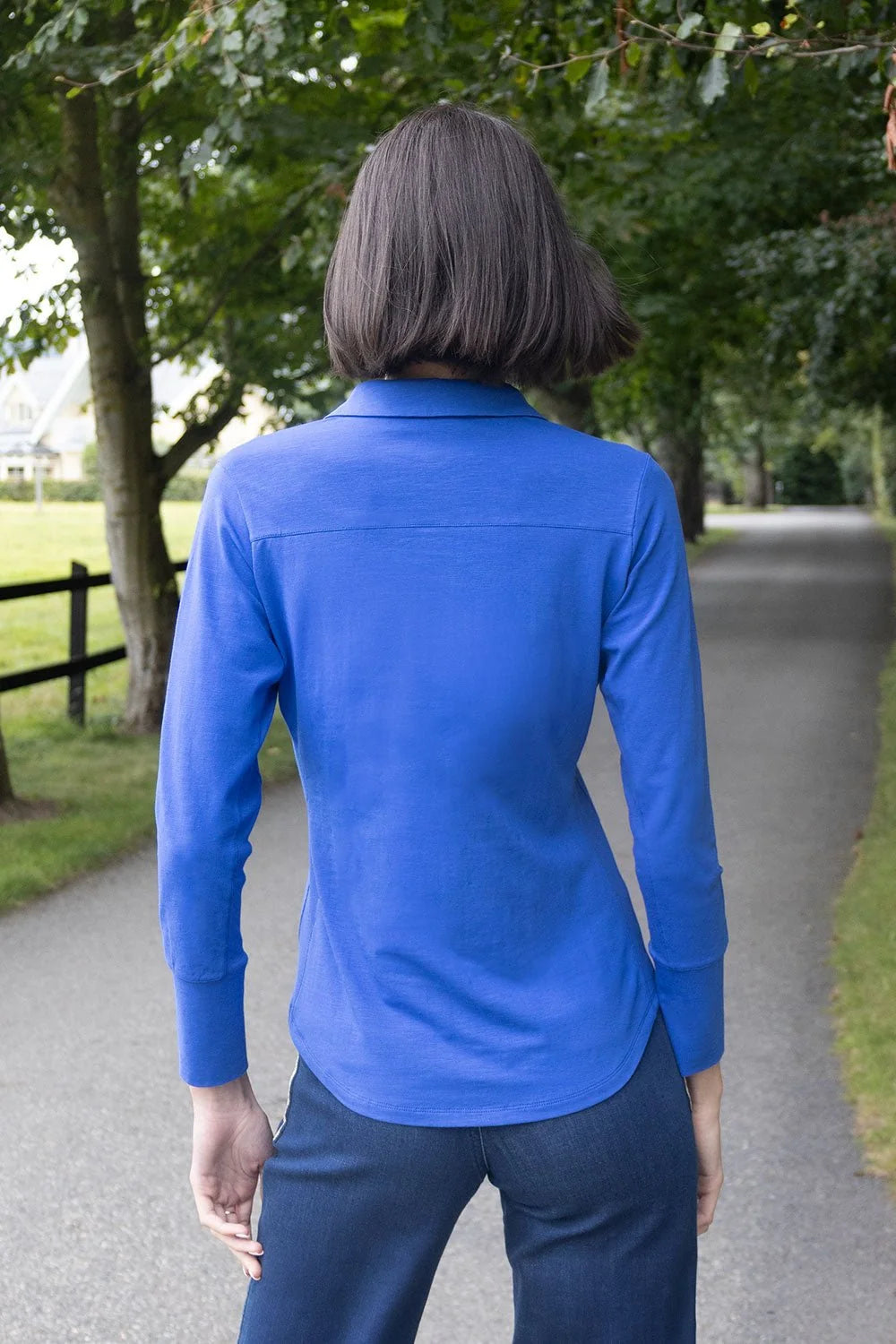 No2mor0  Izzy Cotton Shirt Electric Blue