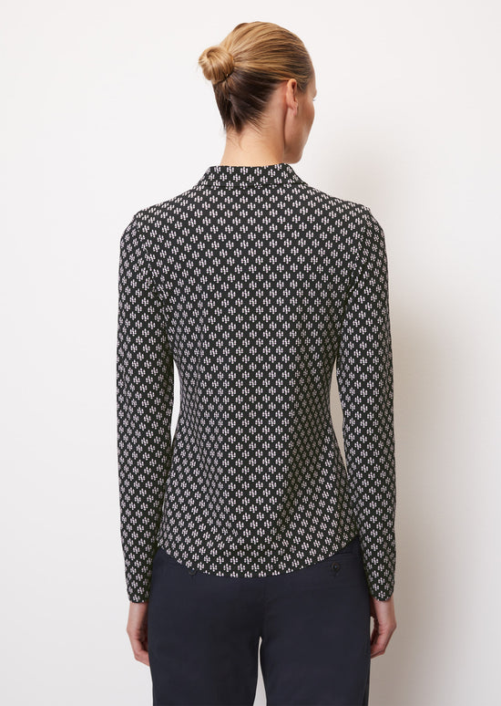 Marc O Polo JERSEY BLOUSE WITH AN ALL-OVER PRINT IN A REGULAR FIT MADE OF LENZING™ ECOVERO™