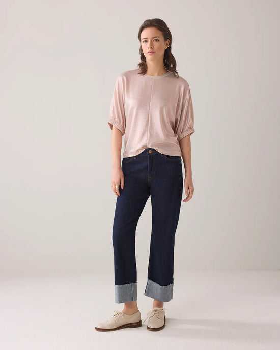 Summum Woman TOP IN METALLIC JERSEY Rose
