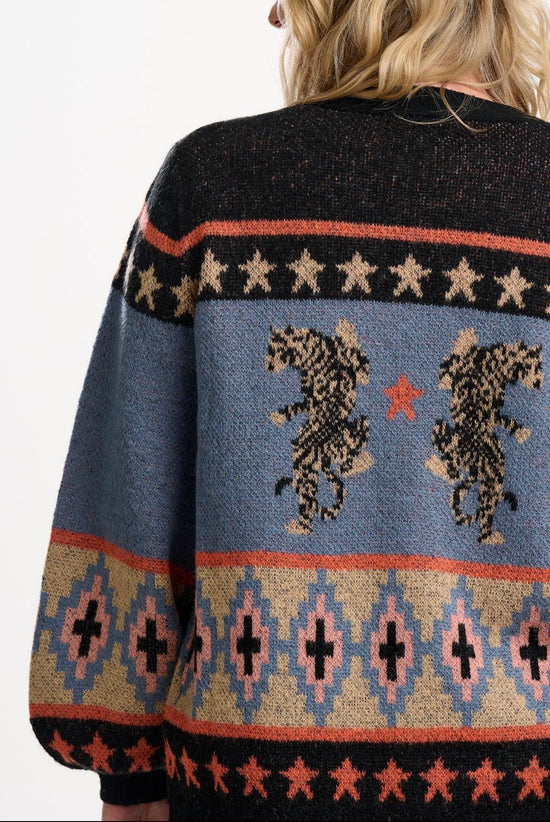 Sugarhill Brighton Yvette Cardigan - Multi, Climbing Tigers