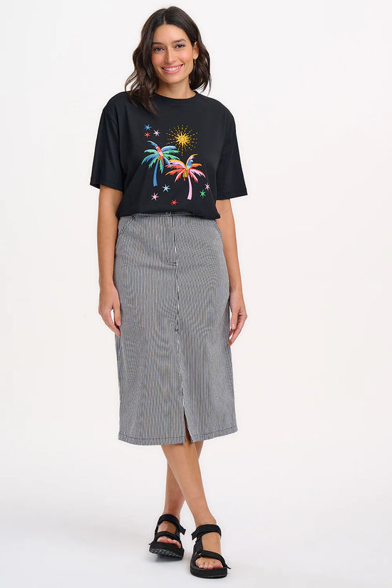 Load image into Gallery viewer, Sugarhill Brighton Amaya Midi Skirt - Monochrome Stripe
