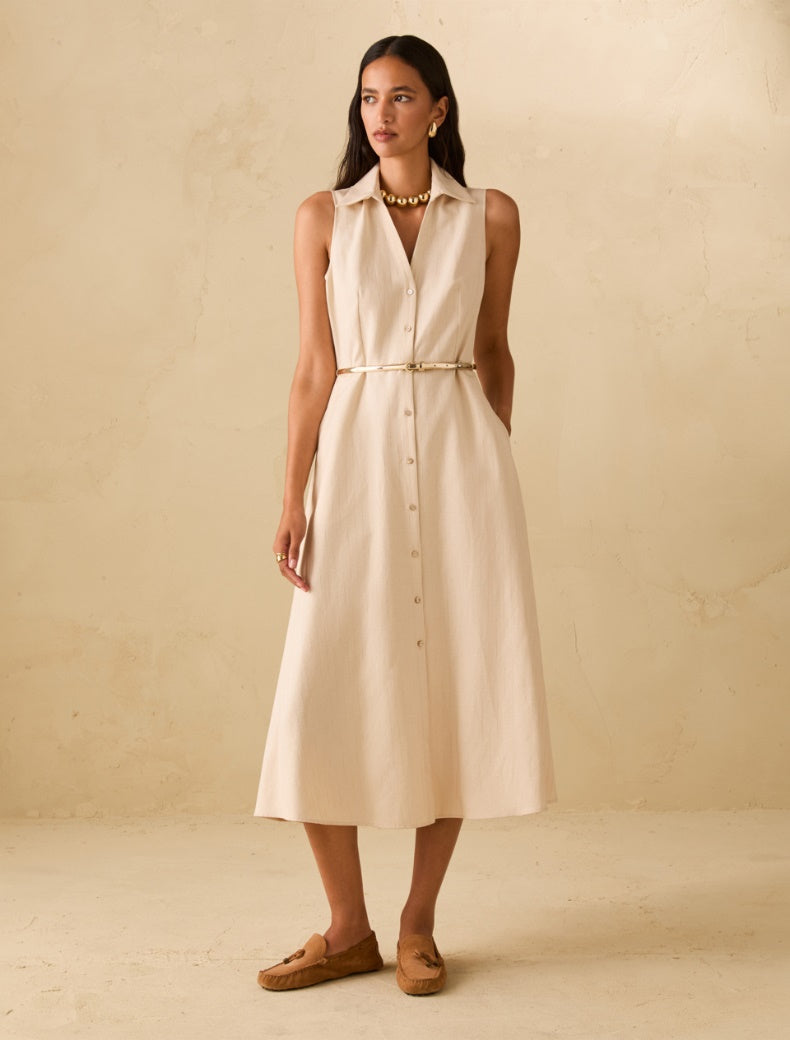 Pennyblack Lamé pinstriped shirt dress