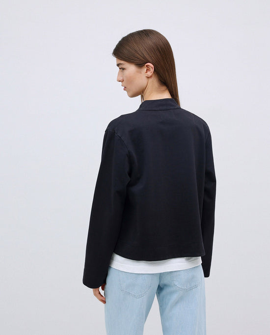 Load image into Gallery viewer, Yerse jacket DARK BLUE MAO-NECK SHORT JACKET
