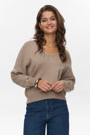 Numph NUMILRAY PULLOVER - Taupe Gray