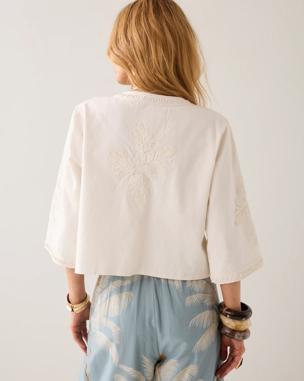 Summum Woman COTTON JACKET WITH EMBROIDERY