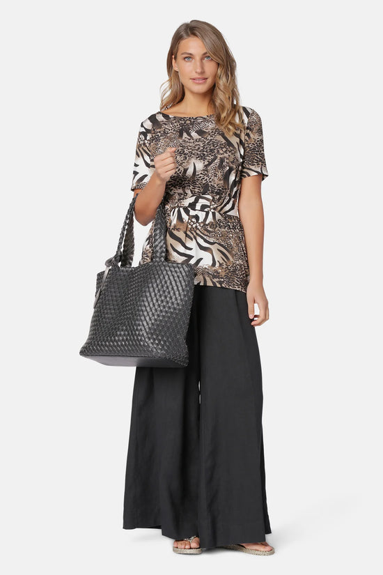 Ilse Jacobsen Tote Bag - Black Gun metal