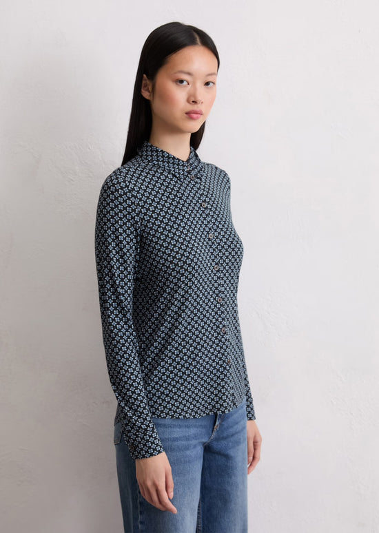 Marc O Polo REGULAR JERSEY PRINT BLOUSE FROM LENZING™ ECOVERO™