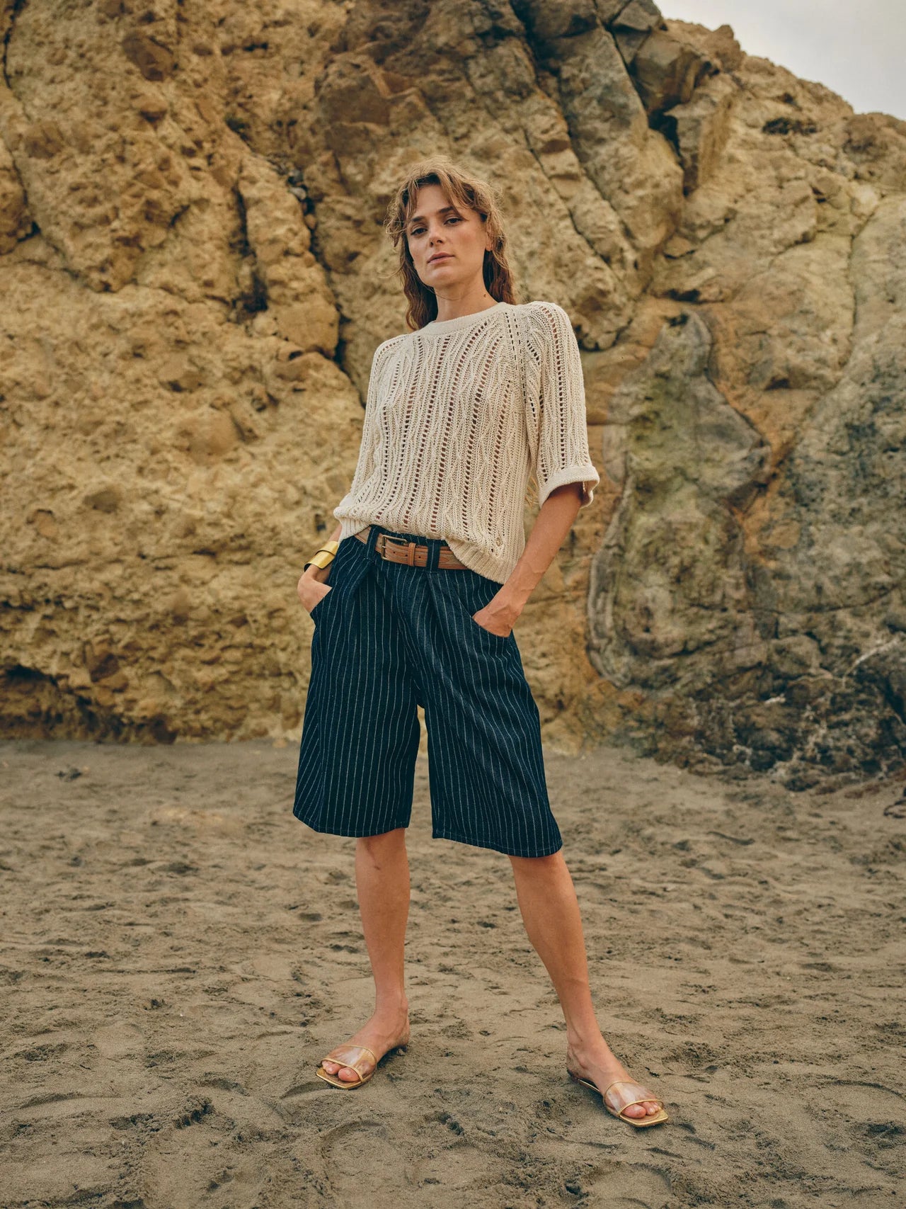 Heyanno MMHFan Stripe Shorts
Wide fit