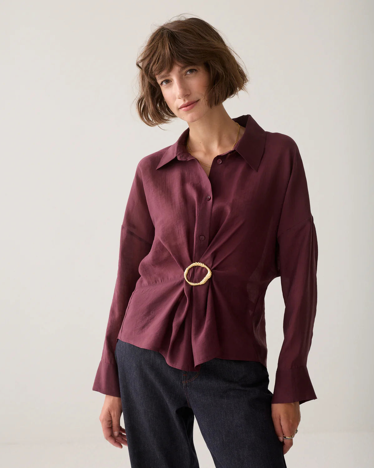 Summum Woman WEAR-YOUR-WAY BLOUSE IN LYOCELL BLEND