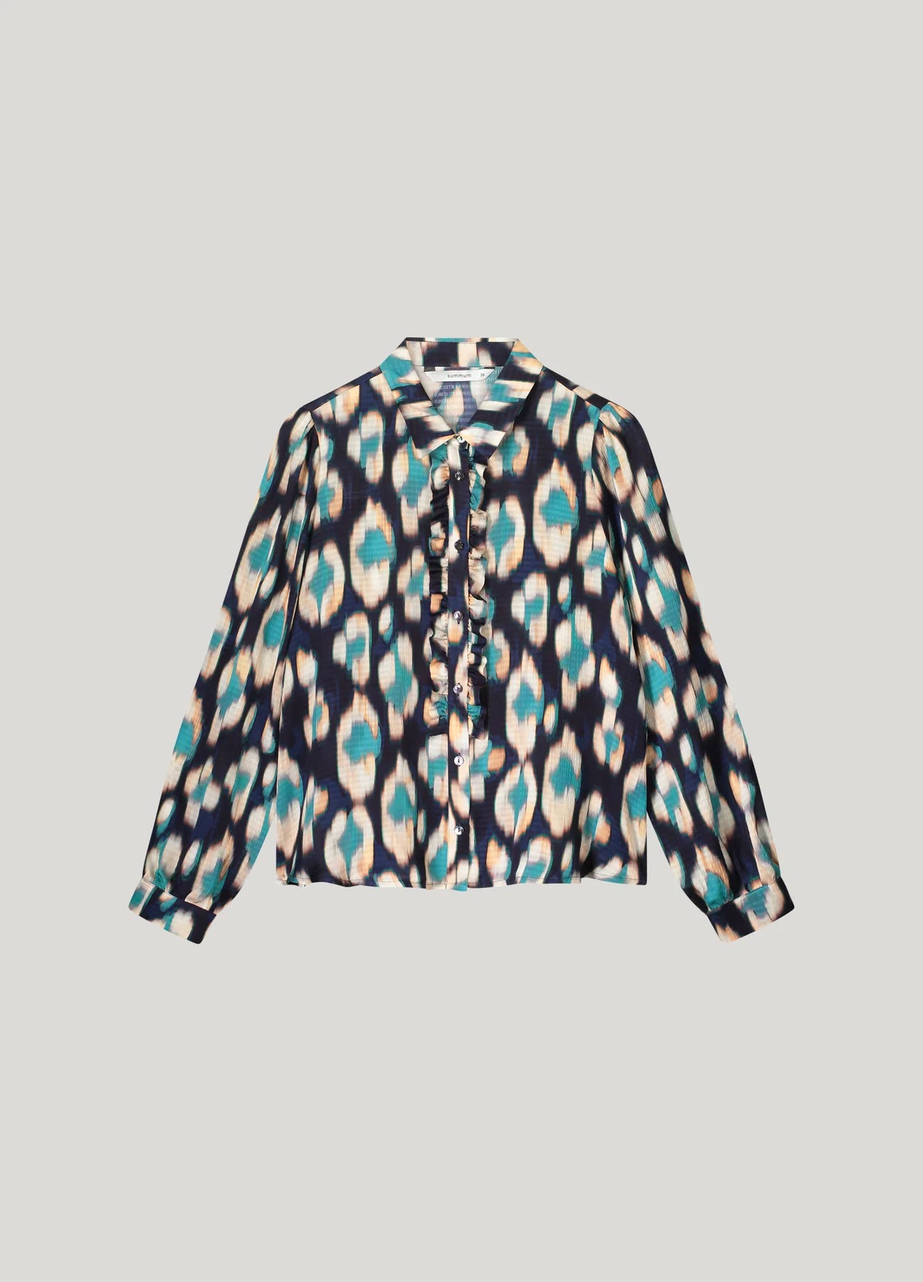 Summum Woman IKAT BLOUSE WITH RUFFLES