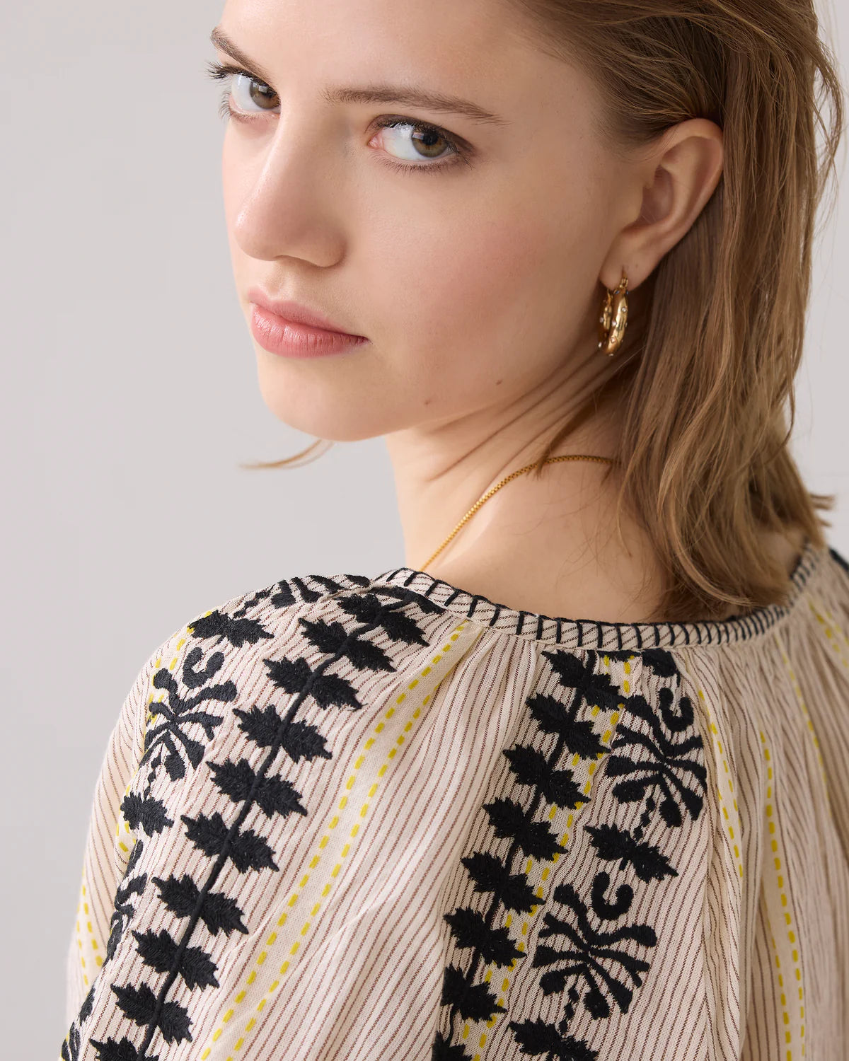 Summum Woman BOHEMIAN TOP WITH EMBROIDERY