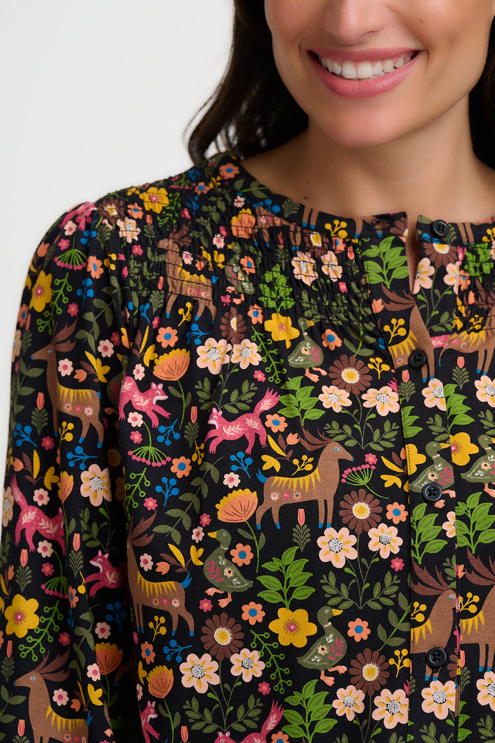 Sugarhill Brighton  JULIETA BLOUSON SLEEVE JERSEY TOP