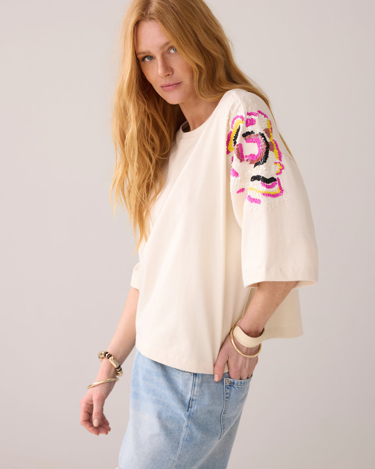 Summum Woman HAND-EMBROIDERED BOXY JUMPER