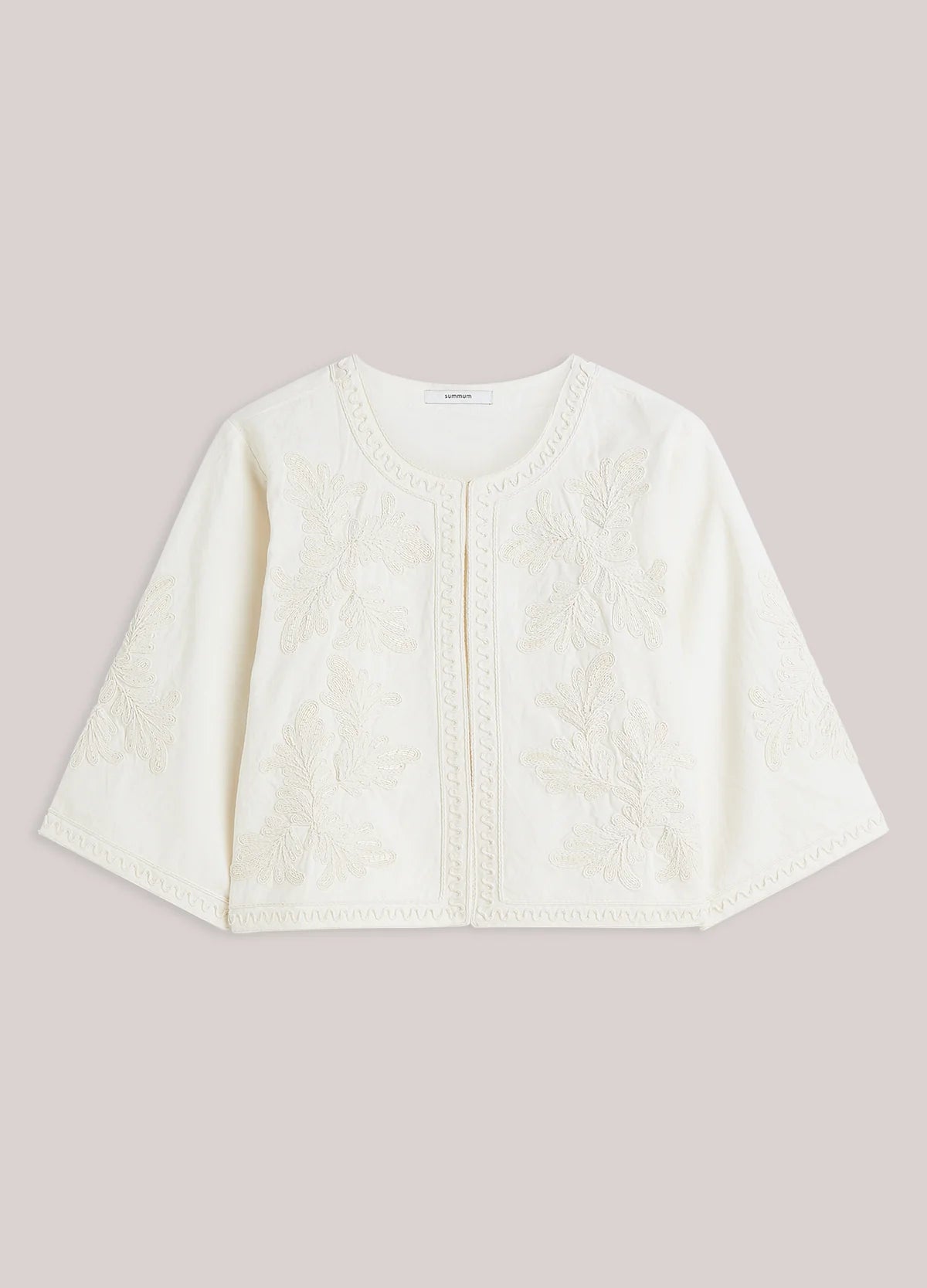 Summum Woman COTTON JACKET WITH EMBROIDERY
