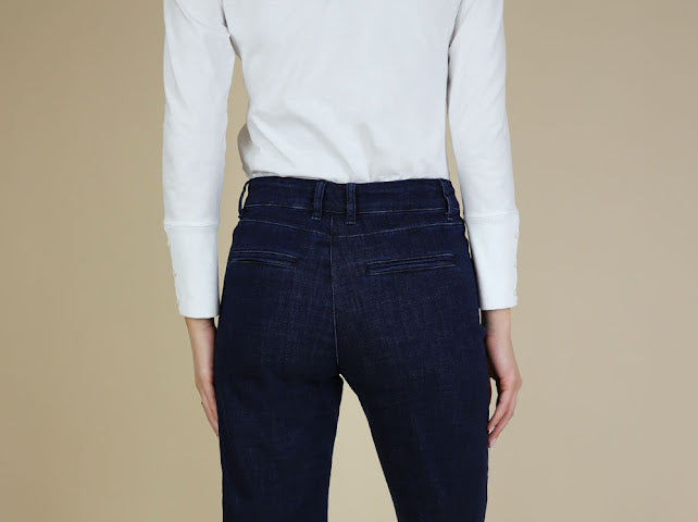 No2mor0 Roxy Straight Leg Trouser - 26" Leg Dark wash