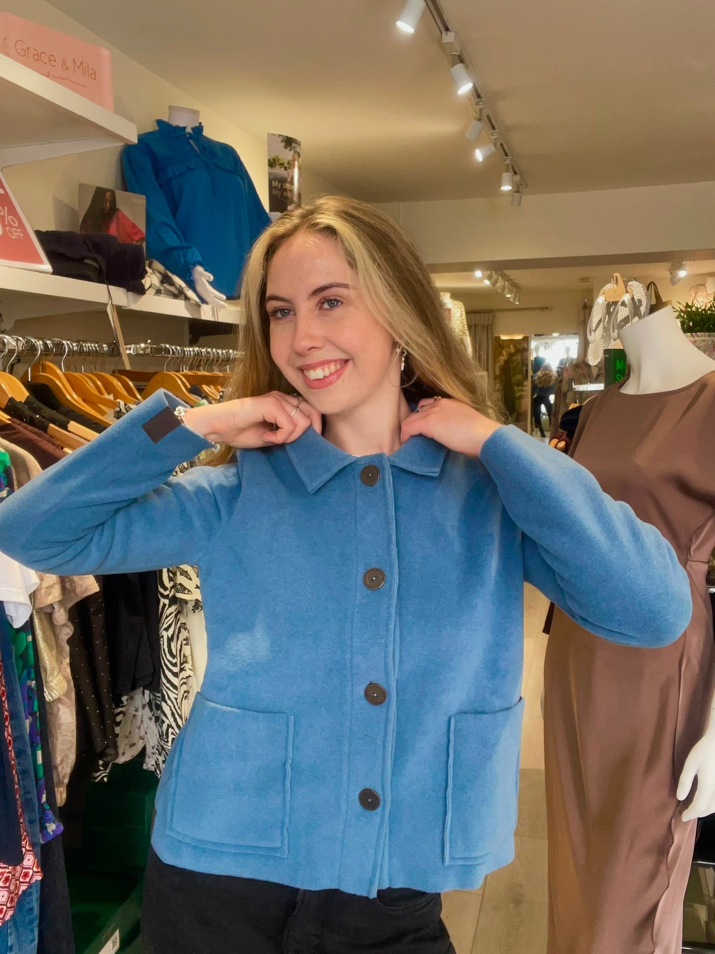 Henriette Steffensen JACKET Dustyblue