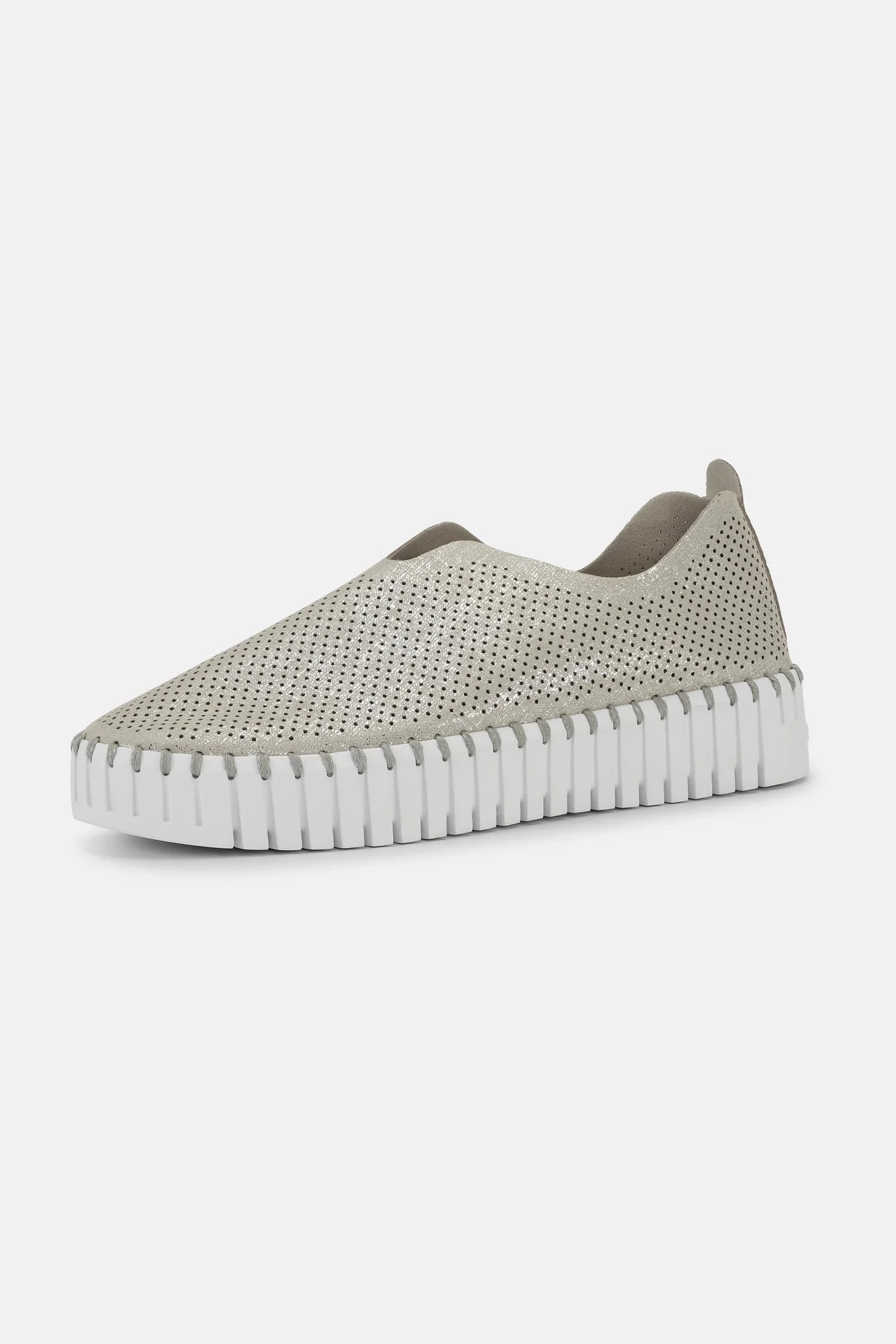 Ilse Jacobsen Platform Tulip Sko Glitter - Silver White