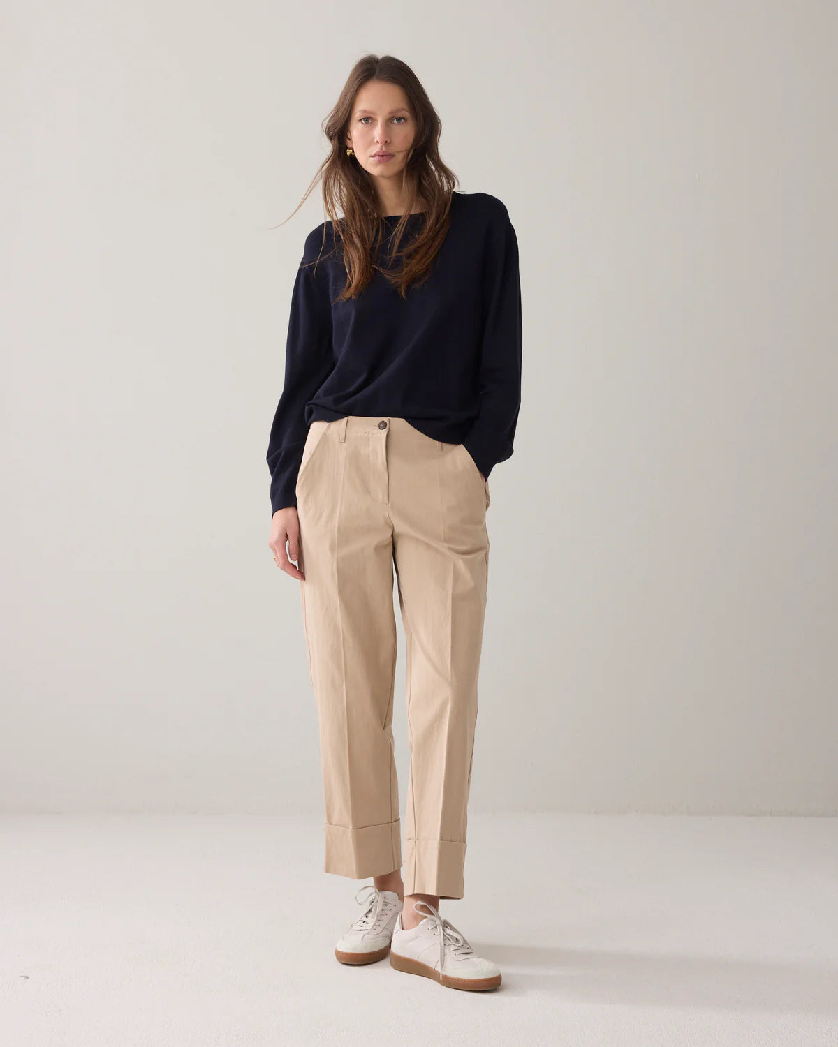 Summum Woman SHINY STRAIGHT-LEG TROUSERS