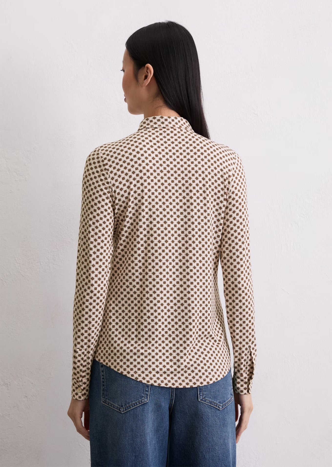 Marc O Polo REGULAR JERSEY PRINT BLOUSE FROM LENZING™ ECOVERO™