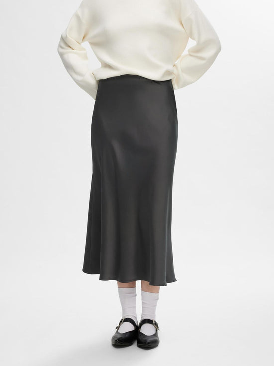 Selected/Femme SATIN MIDI SKIRT