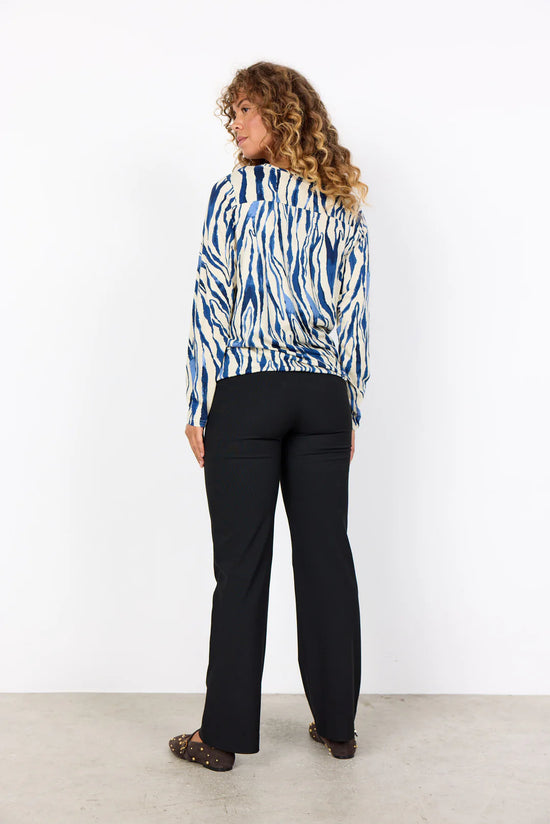 Soya Concept SC-FELICITY AOP 522 BLOUSE DARK BLUE