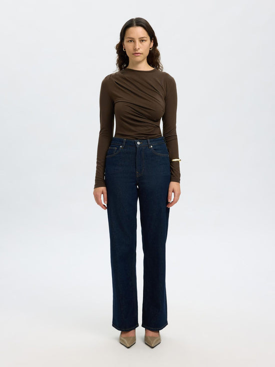 Selected/Femme DRAPED LONG SLEEVED TOP