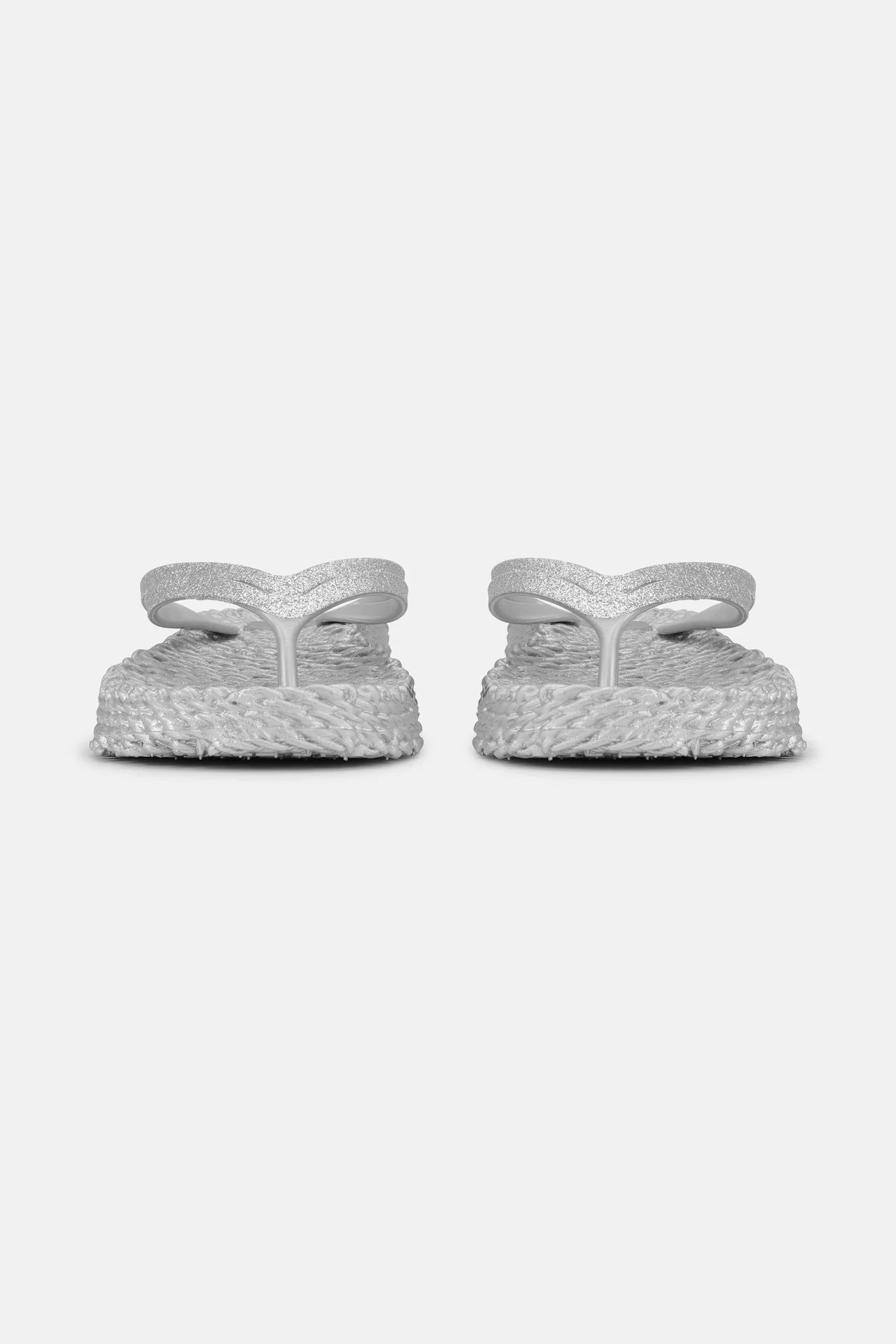 Ilse Jacobsen Platform Flip-flops Glitter - Silver