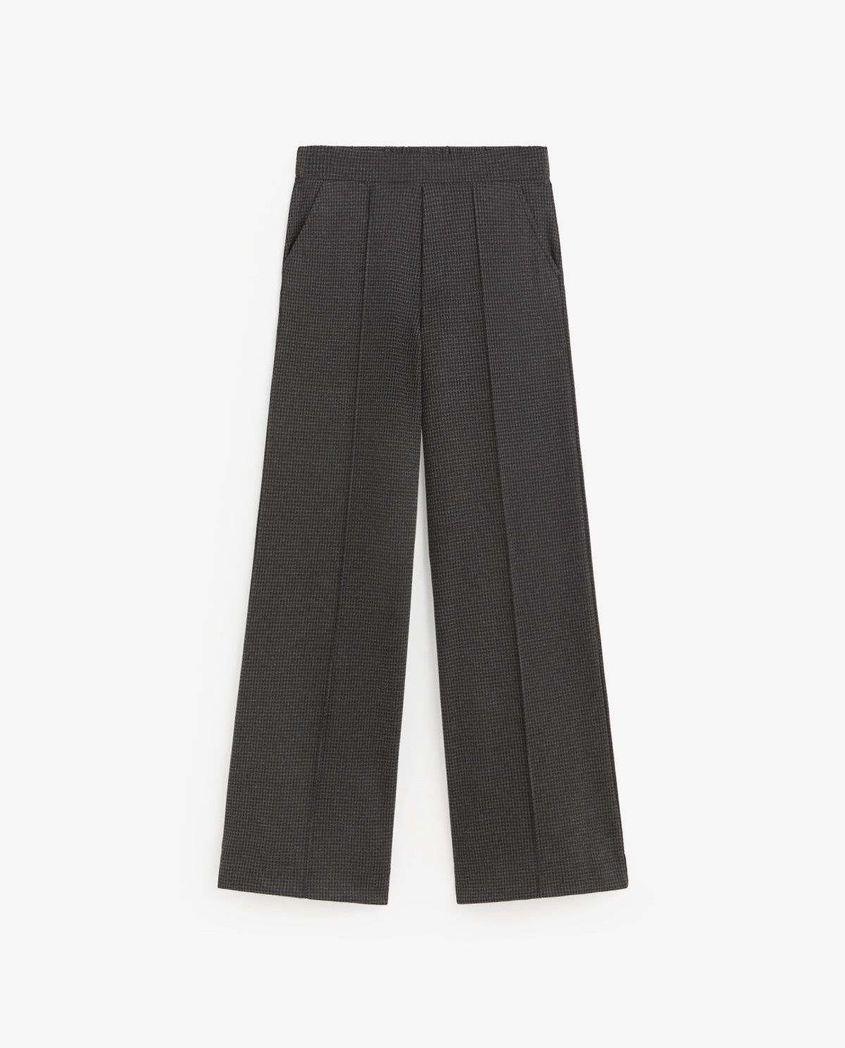 Yerse WIDE-LEG CHECK TROUSERS