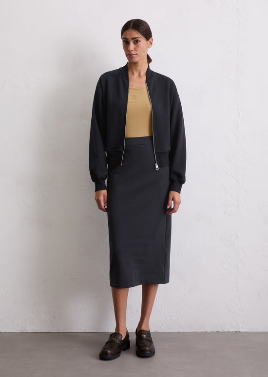 Marc O Polo AVIATOR SWEAT JACKET REGULAR MADE FROM INTERLOCK JERSEY