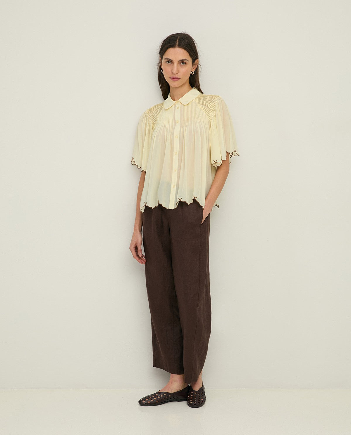 Yerse ROMANTIC BLOUSE WITH EMBROIDERY