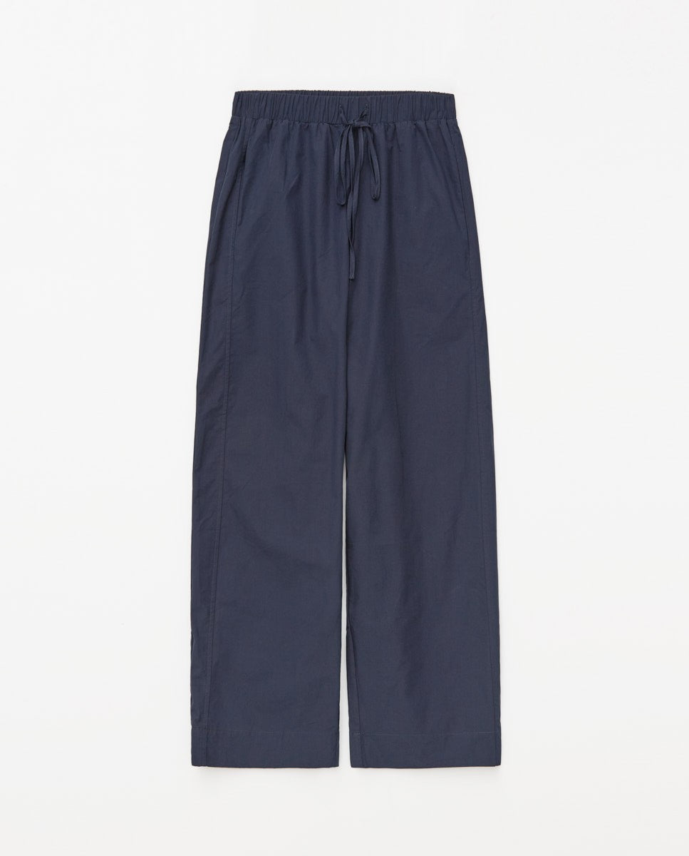 Yerse Pants DARK BLUE 100% COTTON BALLOON-FIT TROUSERS