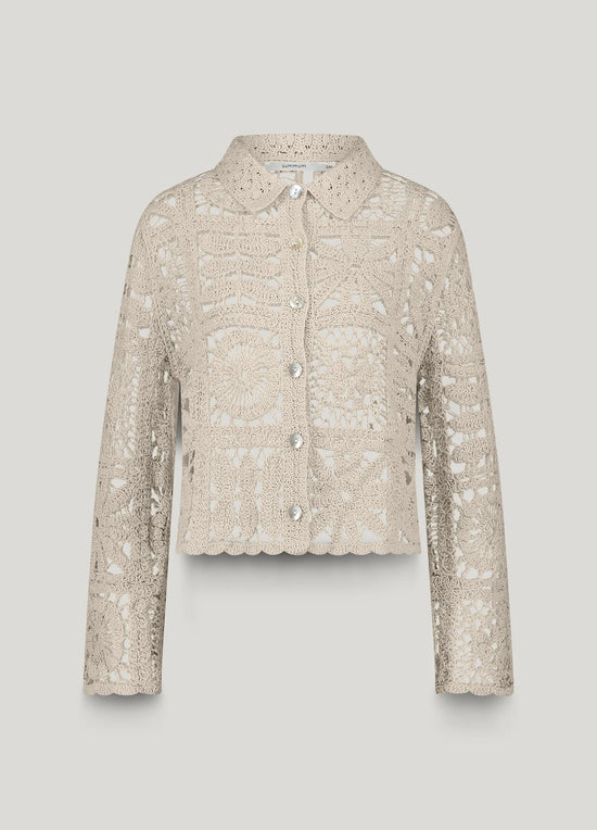 Load image into Gallery viewer, Summum Woman SHORT CROCHET CARDIGAN
