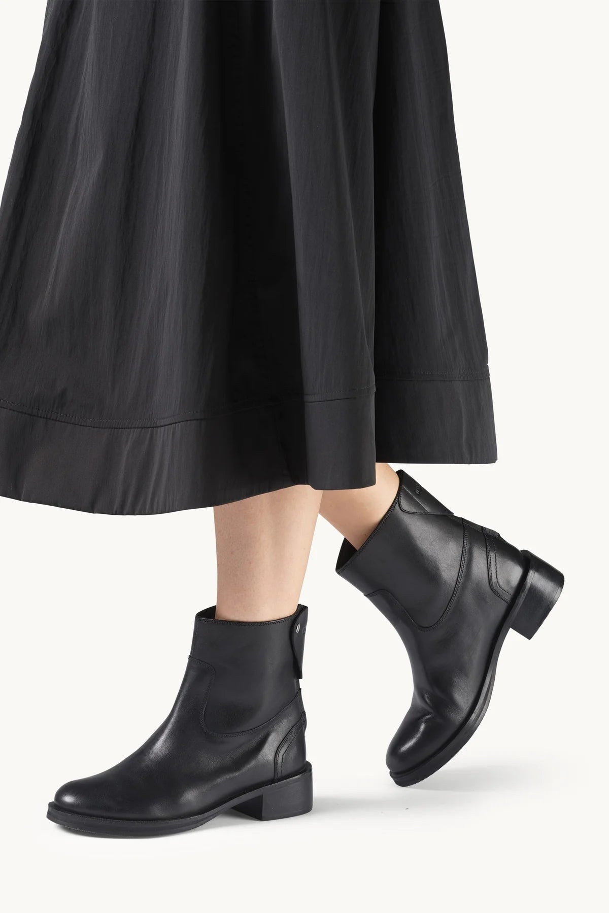 Ilse Jacobsen LEATHER ANKLE BOOTS - BLACK BLACK