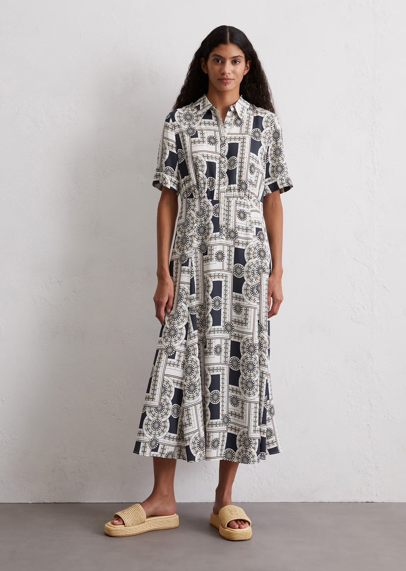 Marc O Polo PRINT DRESS FLARED FROM ECOVERO™ BY LENZING™